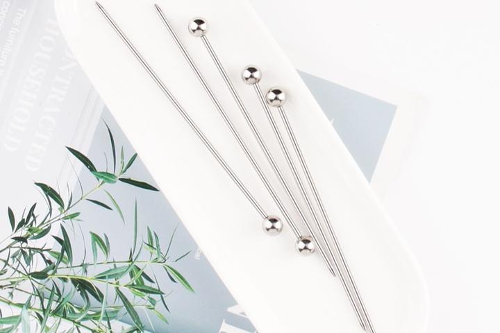 칵테일 스텐 데코픽 써클 머들러 핀 11cm 실버 하이볼 스틱 머들링 에이드 커피 스푼