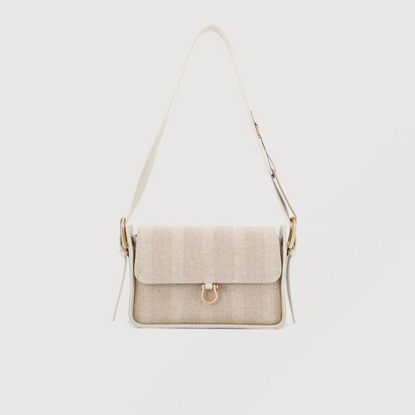 오가닉 크림 태피스트리 백