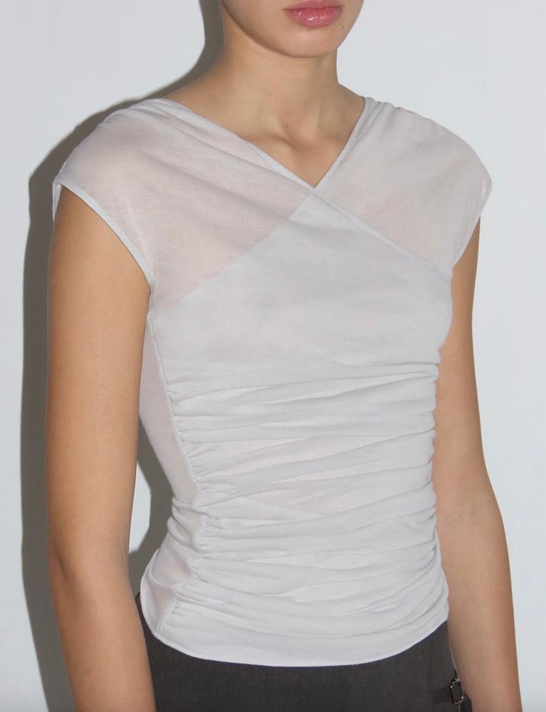 Paloma wool no 1916 Saudade cross top light grey 팔로마울 1916 사우다드 크로스 탑 라이트 그레이