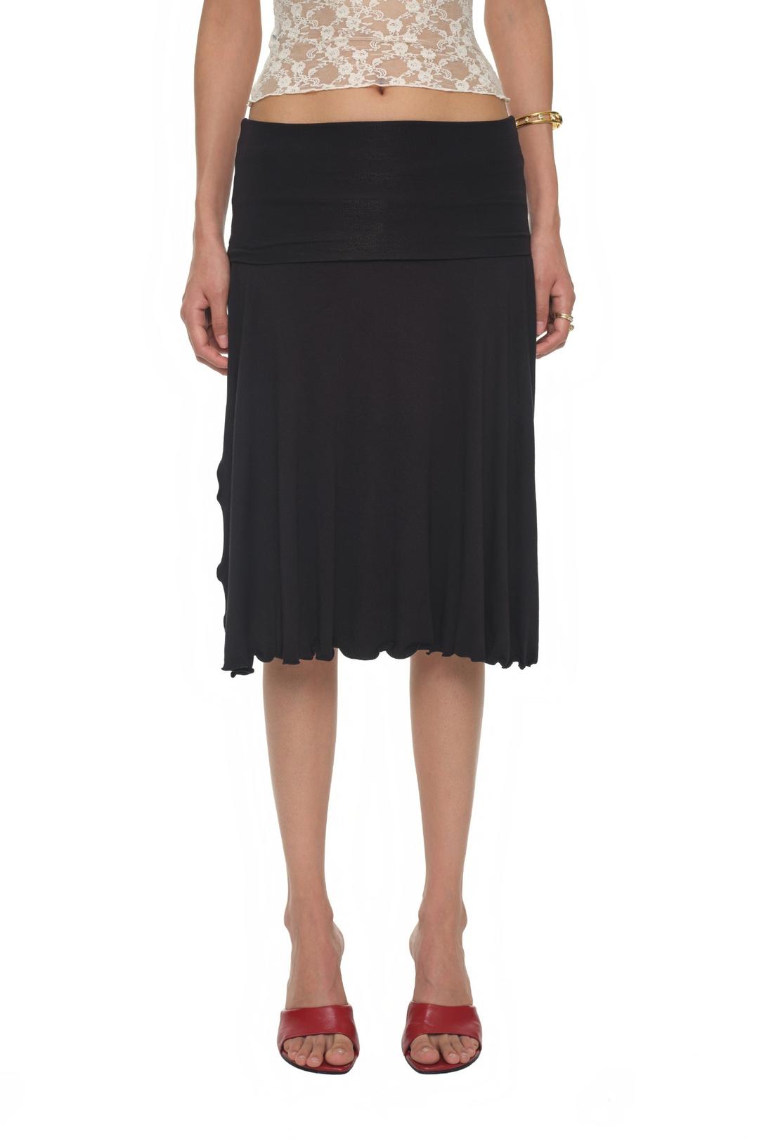 SLIT MIDI SKIRT PANTS (BLACK)