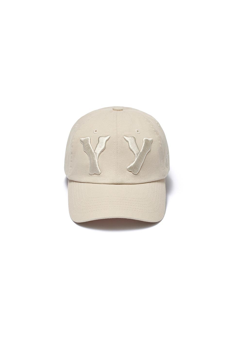 YY HEART BONE BALL CAP, BEIGE