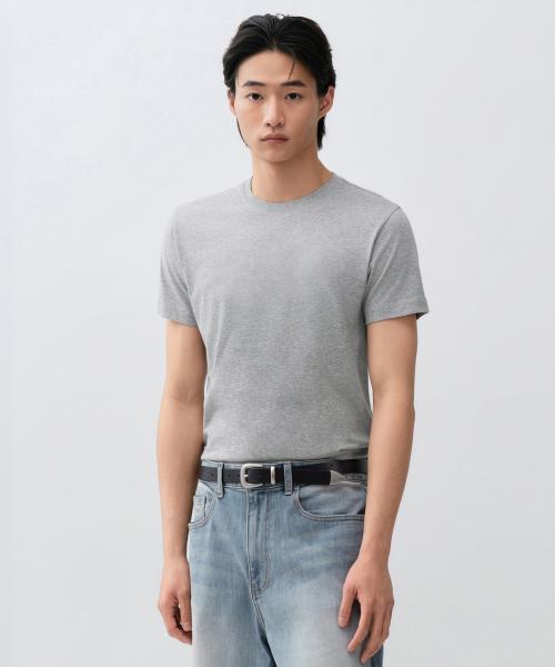 [쿨탠다드] 슬림 크루 넥 티셔츠 [미디엄 그레이]