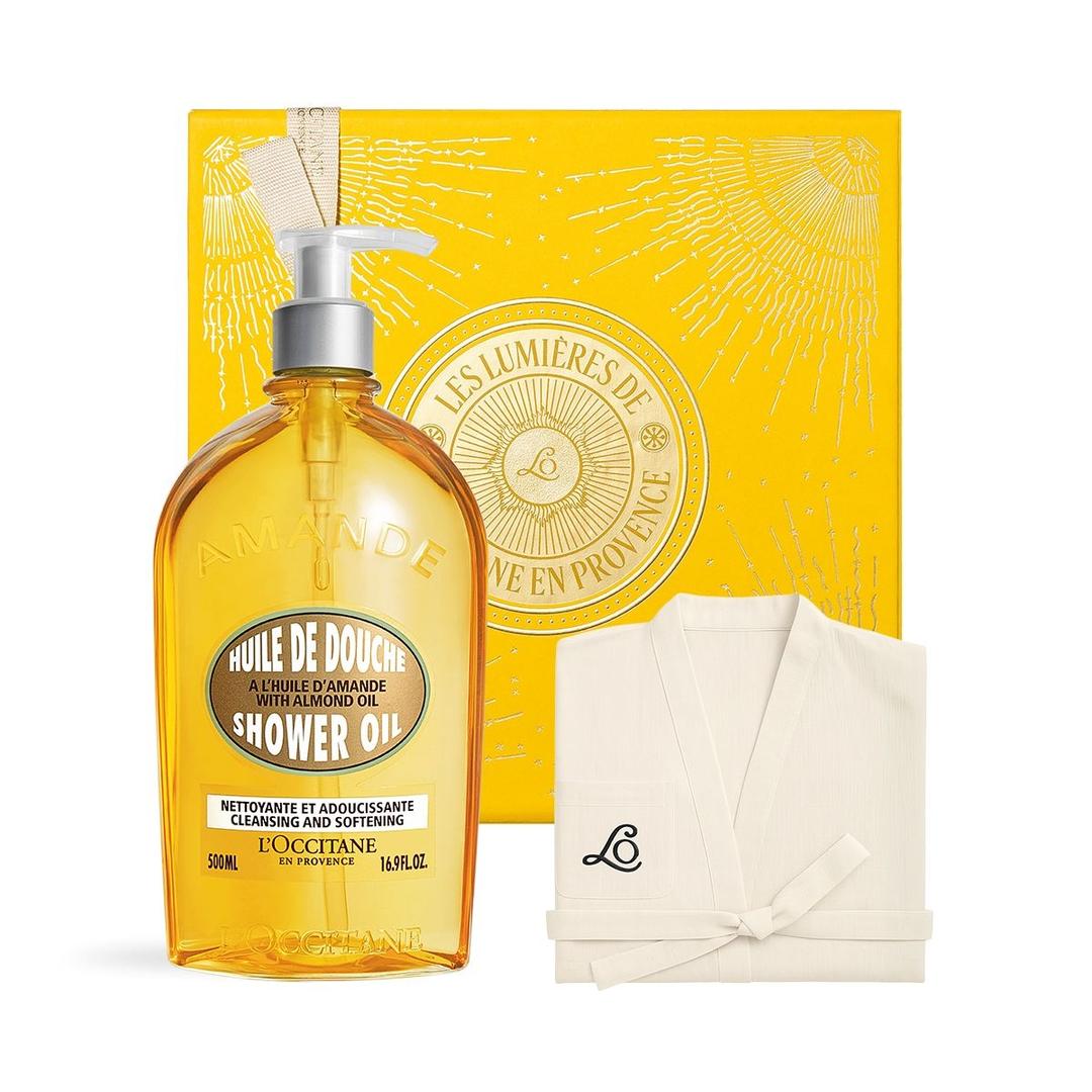 [기프트] 아몬드 샤워 오일 500ml 세트 (+릴랙싱 가운)
