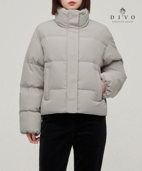 우먼즈 다운 푸퍼 숏 패딩 재킷 [라이트 베이지]