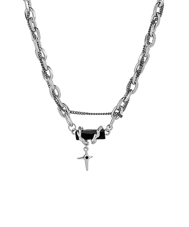 Onyx Cross Unisex Necklace