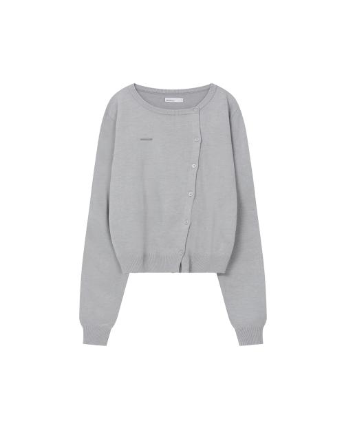 Unbalanced knit cardigan GREY