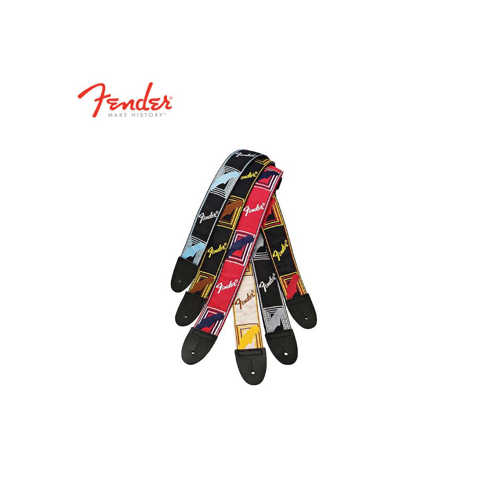 펜더 2 모노그랩 스트랩 FENDER  2 MONOGRAMMED BLACK/YELLOW/BROWN GUITAR STRAP
