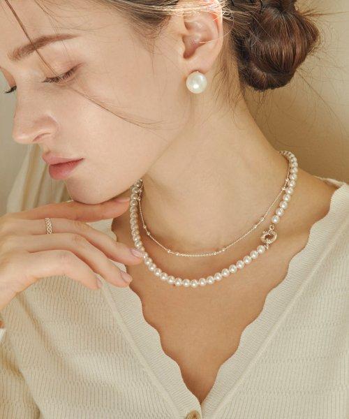 DM PP Swarovski Pearl  925 Silver Necklace