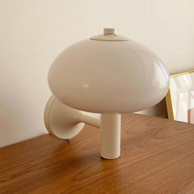 크림 머쉬룸 벽조명 미드센츄리 빈티지 월램프 카페 침실 거실 레트로 벽등 벽램프