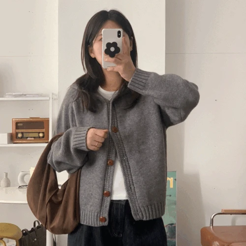 [단독]왕후드 니트 가디건_cd[3color!]