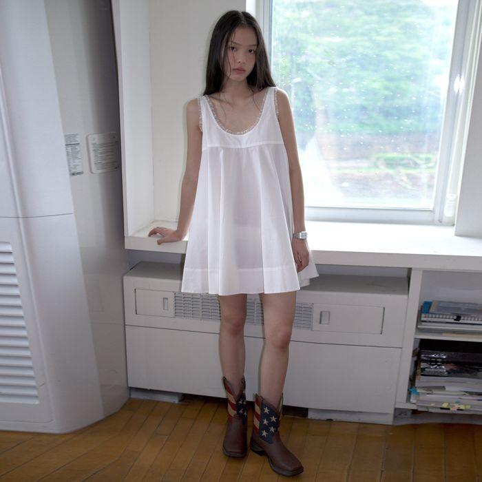 BABYDOLL MINI DRESS_PURE WHITE