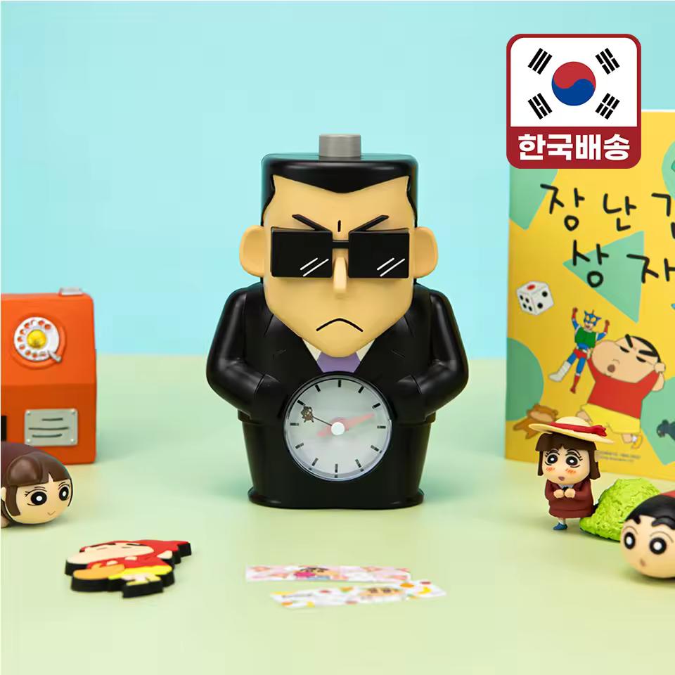 (LETO) 레토 짱구 흑곰 탁상시계 성우 알람시계 캐릭터