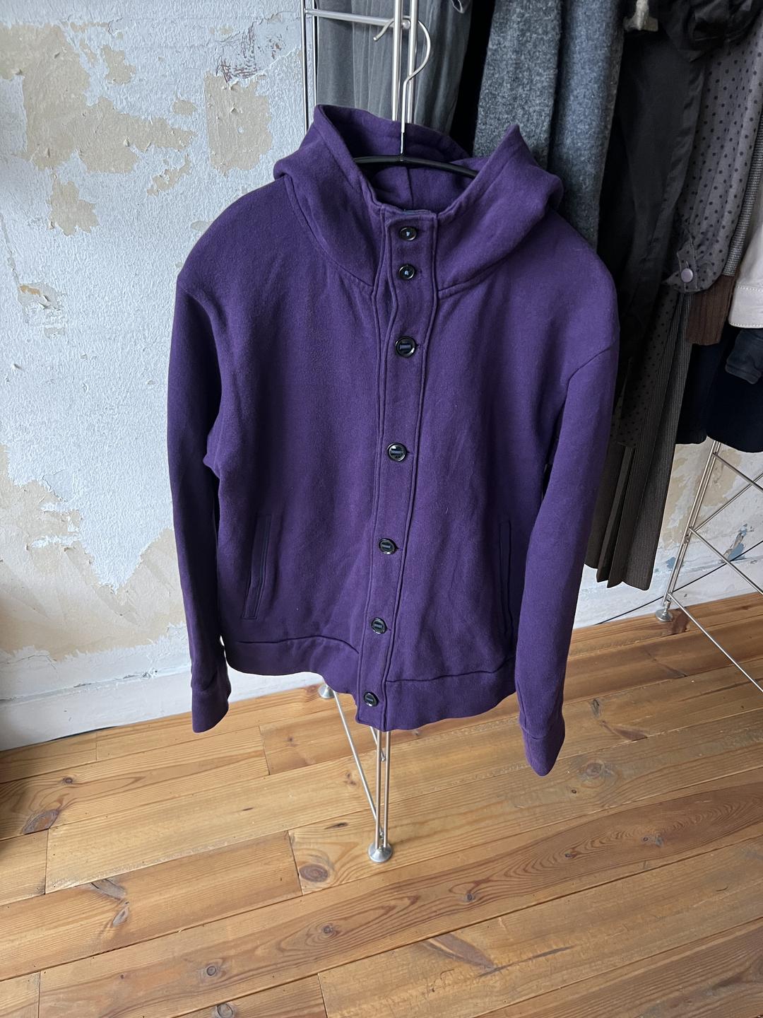 Lanvin Purple Button-Up Hoodie Jacket