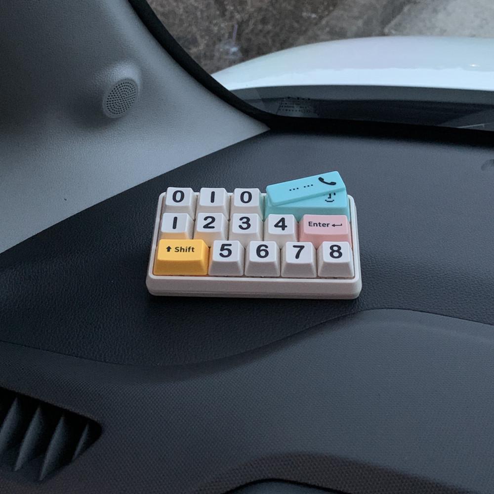 기계식 키보드 주차번호판 논슬립 레트로 차량번호판 차번호판 자동차 전화번호 사각 마카롱