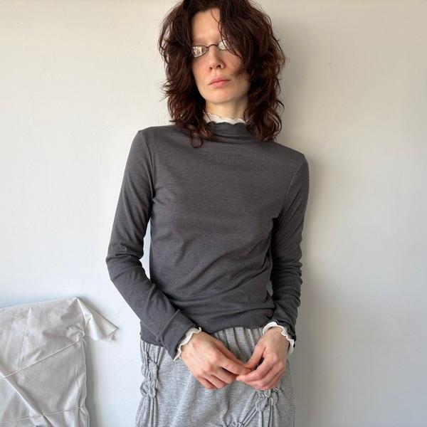 frill long sleeve t-shirts