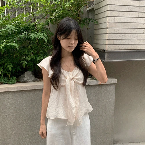 썸머핏 리본 블라우스