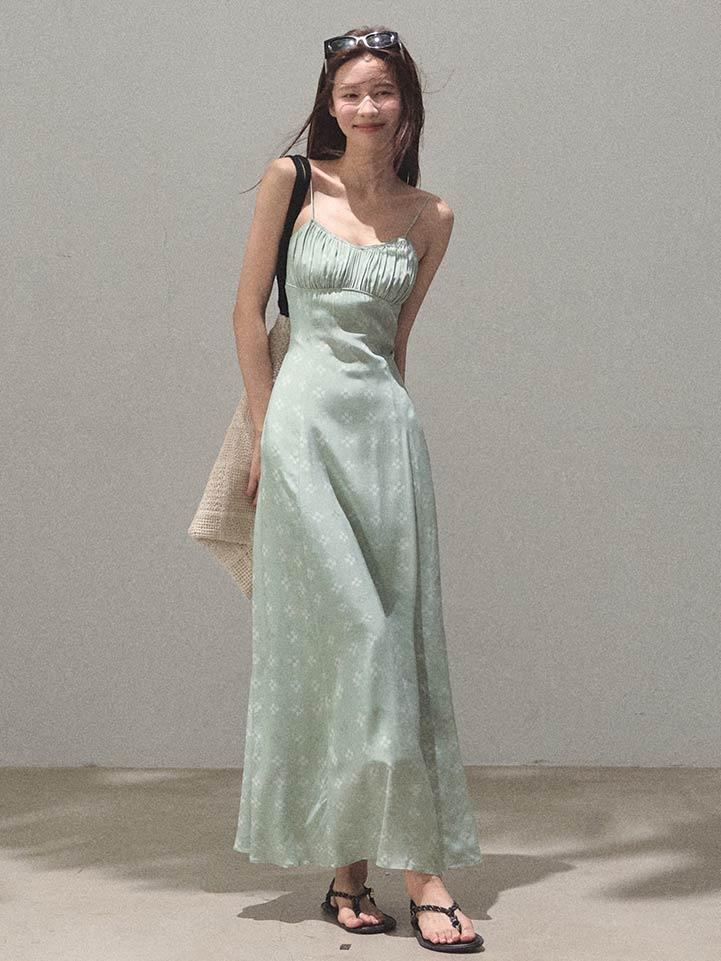 [OAK MOO] "Have A Sleepless Night\" Sleeveless Maxi Dress