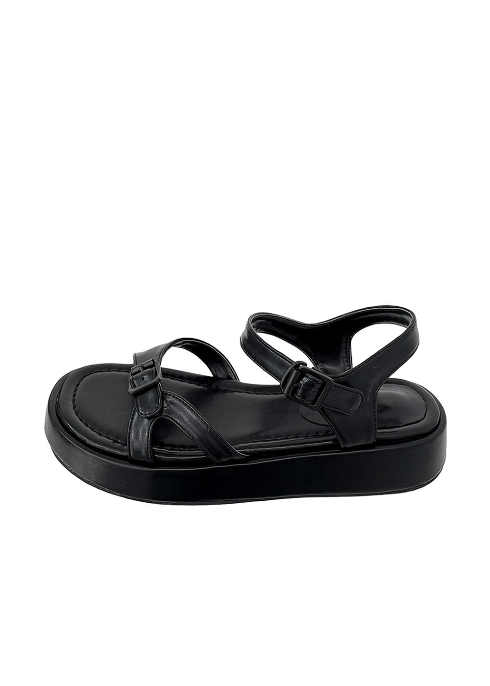 no.128 black parva sandal