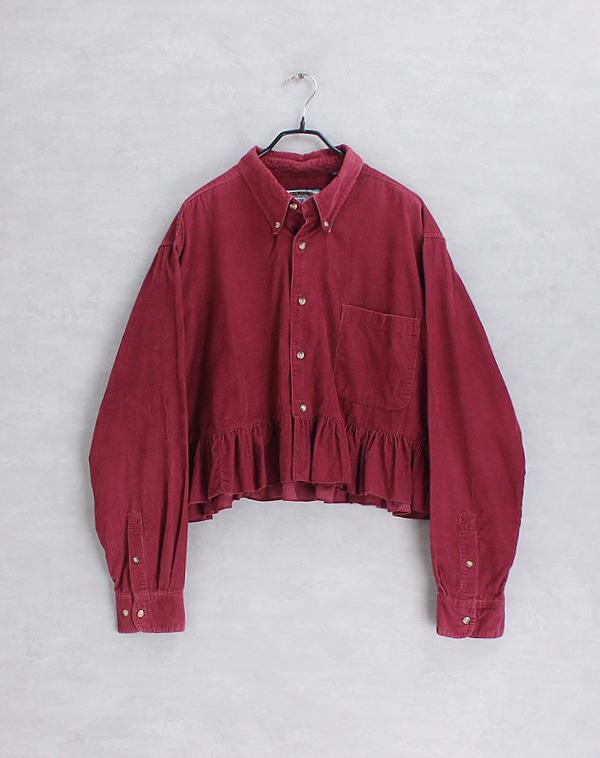 90's SHAVER LAKE _ oversize remake corduroy shirt