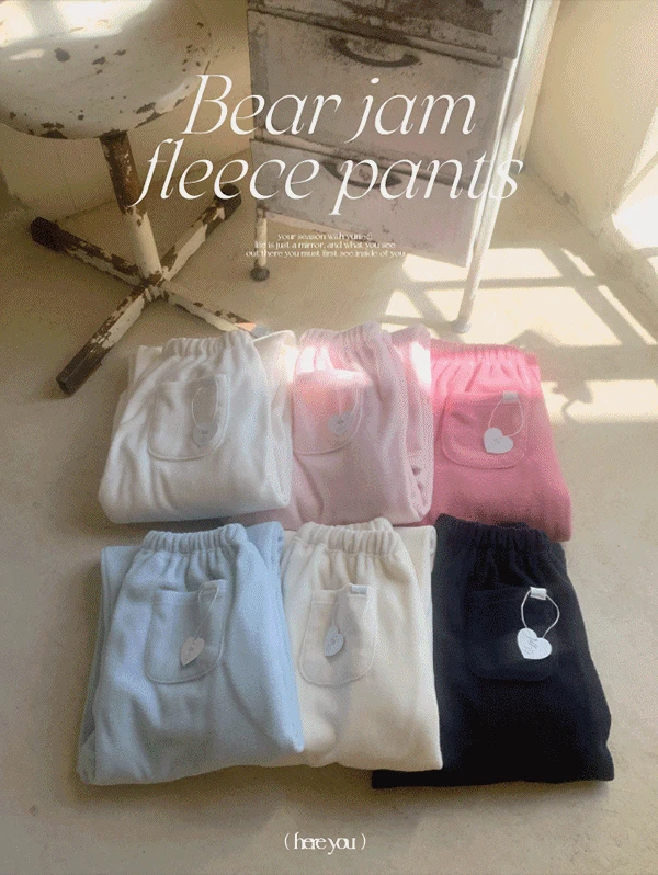 (무료배송+10% 할인) [🐻‍❄here you] 베어 잼 후리스 pants - 6color (겨울팬츠/겨울조거/투웨이/포켓/시어링/와이드팬츠)