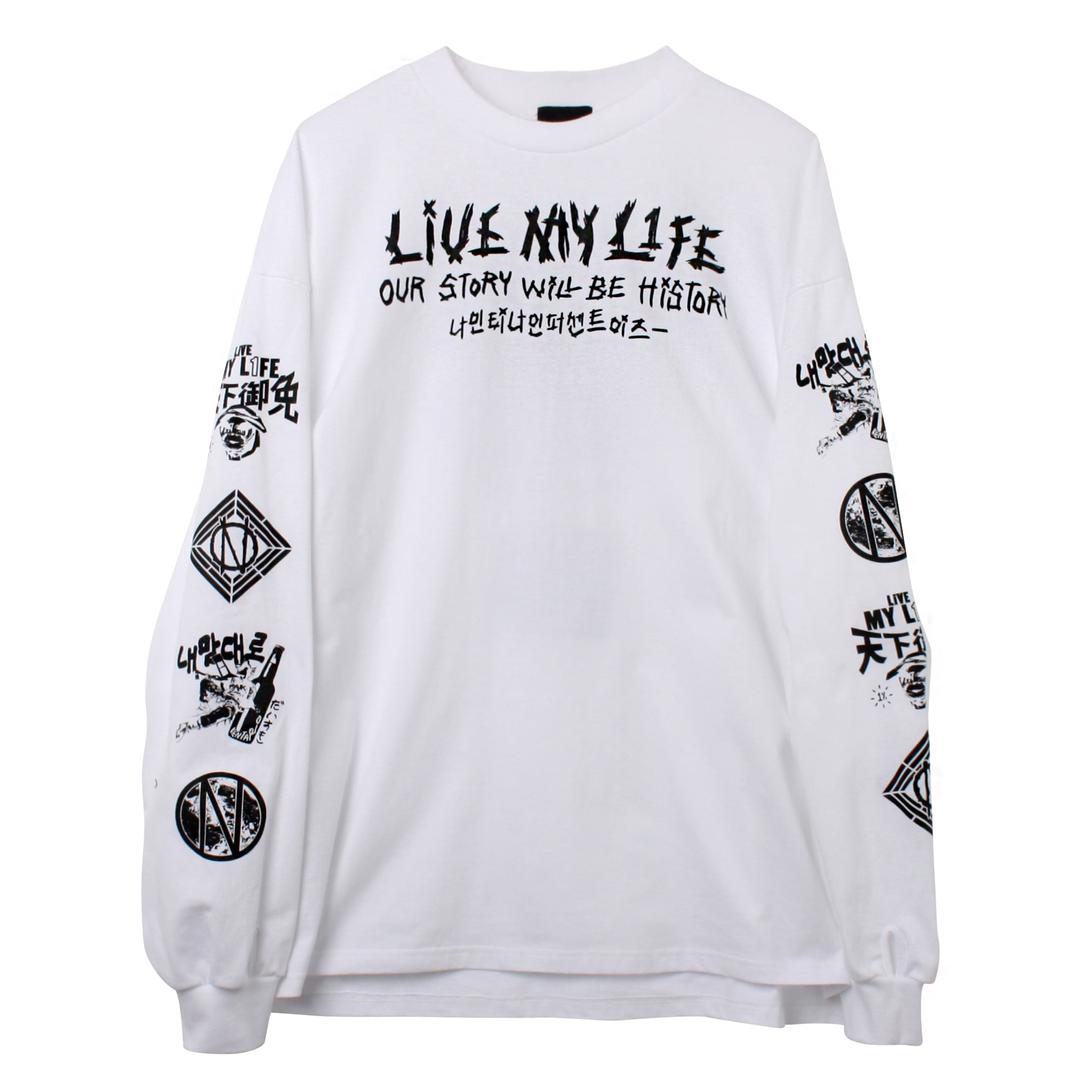 LIVE MY LIFE SLEEVE (WHITE)