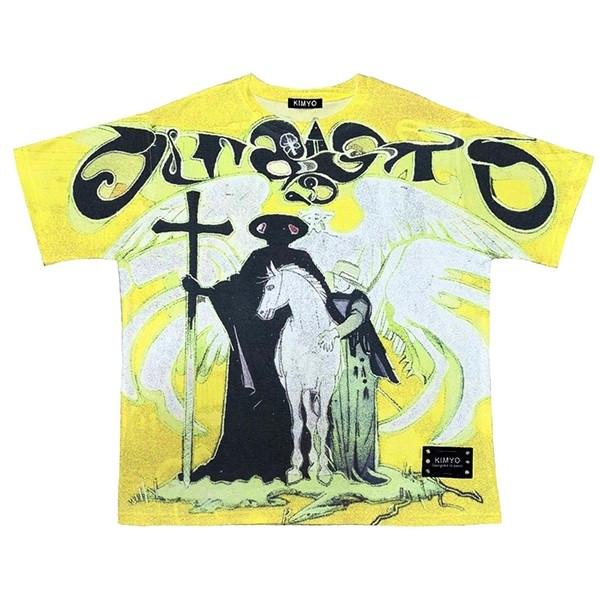 GUARDIAN ANGEL OVERSIZED TEE IN LIME YELLOW