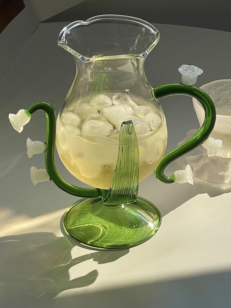 수심 Sliver blossom tea pot 은방울 티포트 주전자 내열유리 포트 유리잔
