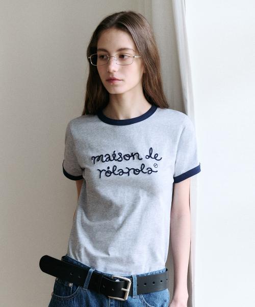 MAISON DE ROLA RINGER T-SHIRT GY+NV