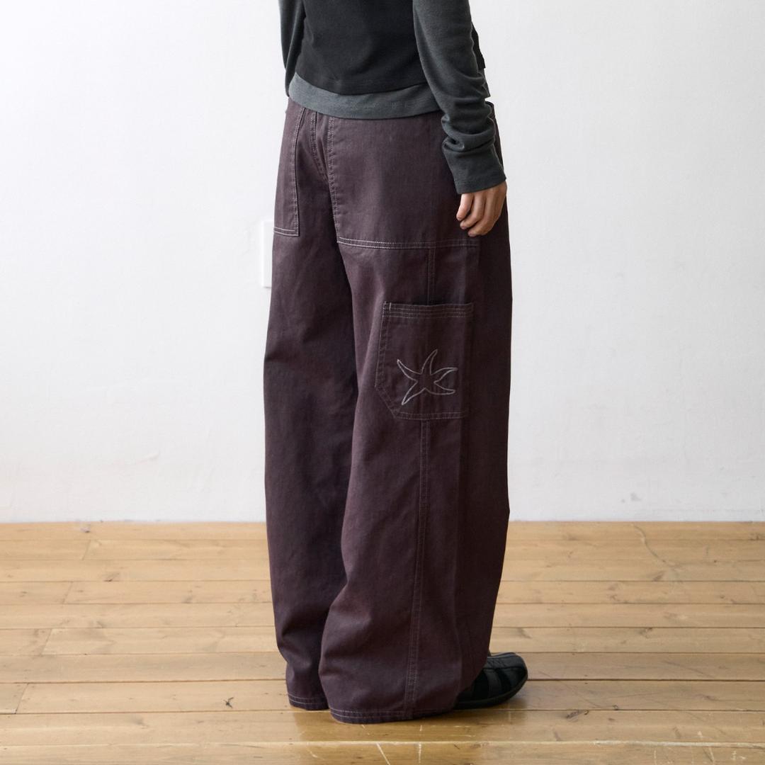 TCM stitch cargo pants (dark purple) (9/3 예약배송)