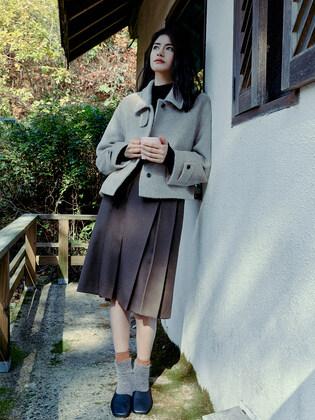 [EXCLUSIVE] neat pleats skirt (2colors)