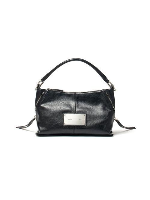 SIDE ZIPPER TWO WAY BAG IN BLACK