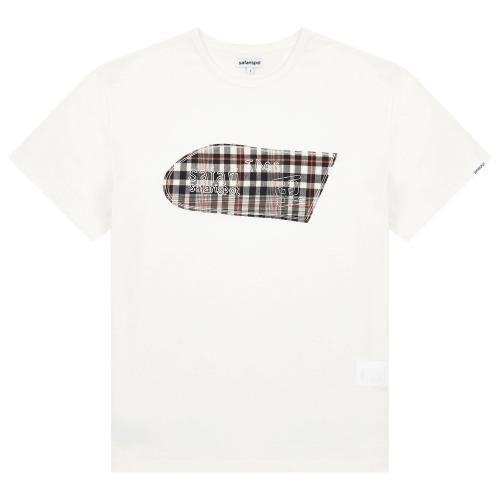 ROUX BASE SCHOOL EAT THE LAND CHECK TEE (BLACK)