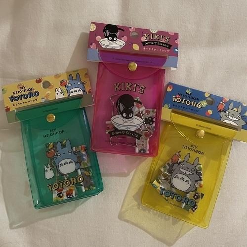 지브리) 지브리스튜디오 캐릭터 파우치+클립 세트