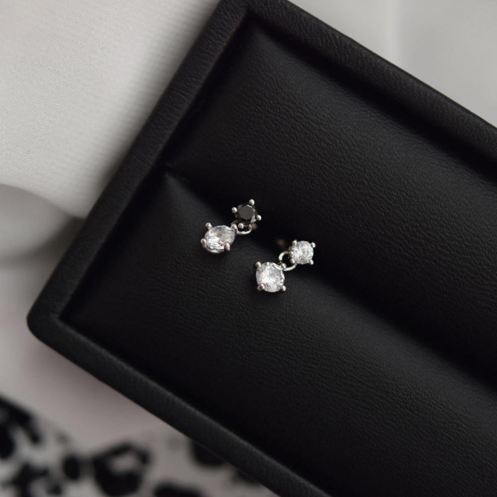 [써지컬스틸] 심플 미니큐빅 드롭피어싱