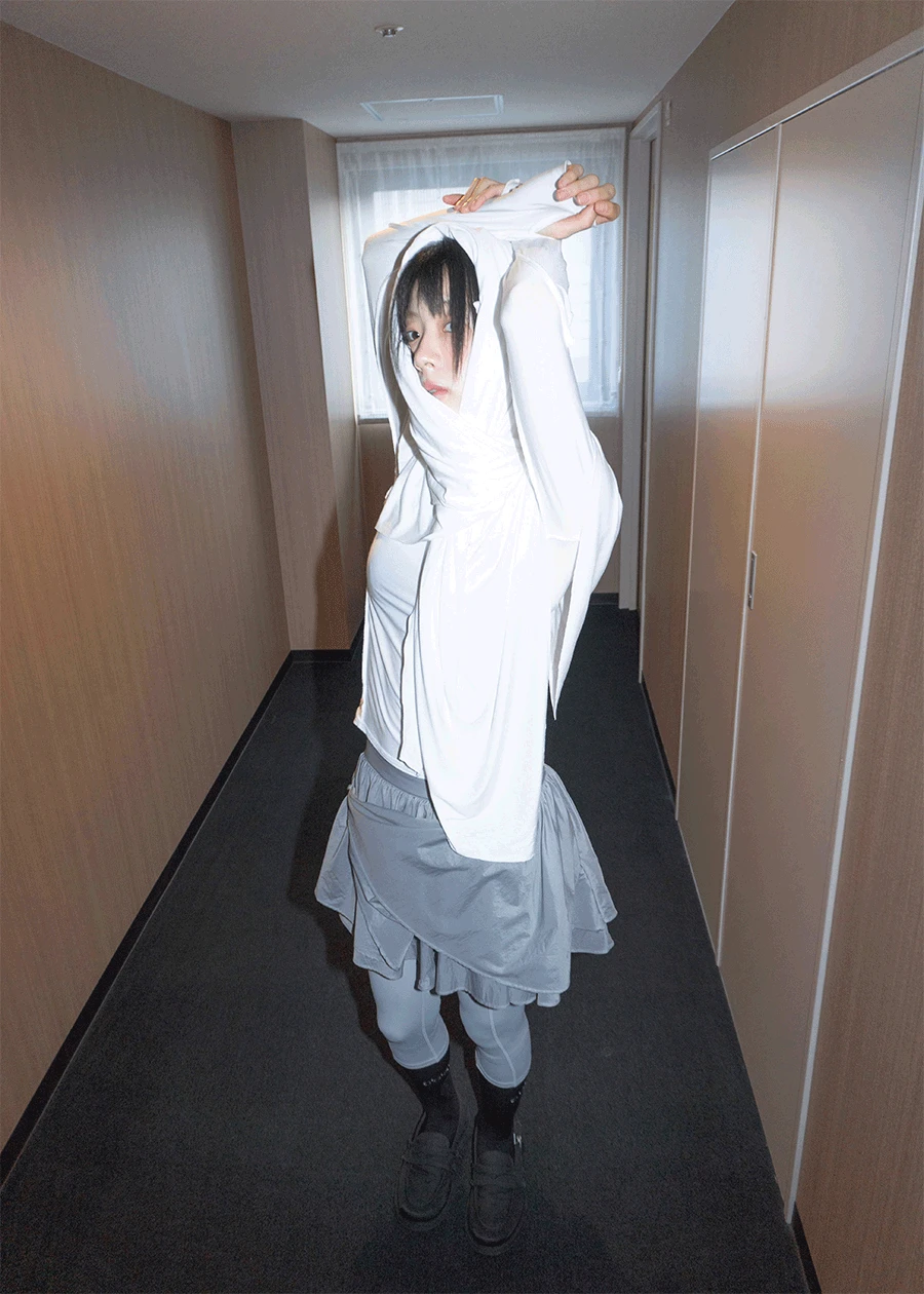ROUGH CUT MULTY SCARF WHITE