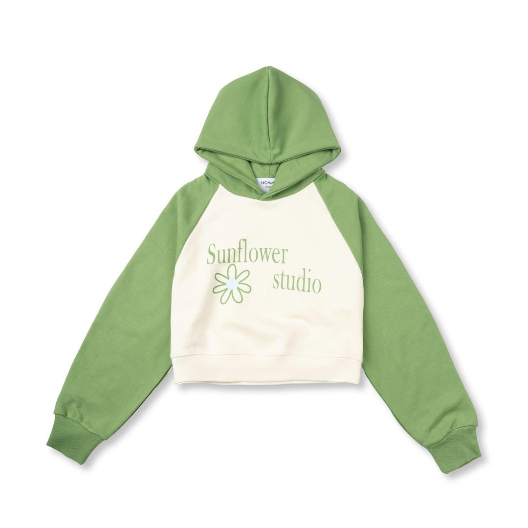 [주말특가] SUNFLOWER CROP HOODIE GN
