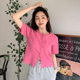 메이비 코튼반팔가디건 (4color)