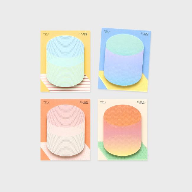 Cylinder sticky memo