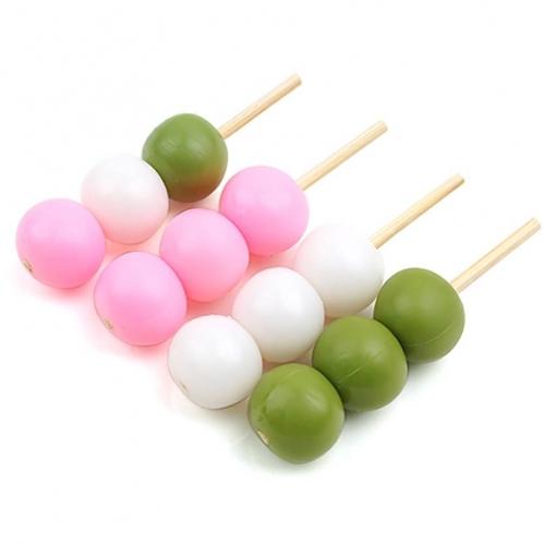 꼬치 경단 모형 6.8cm 4색 택1 음식모형 인조 음식 제작 가짜 꼬지 요리 전시 중식 분식 식품 UR
