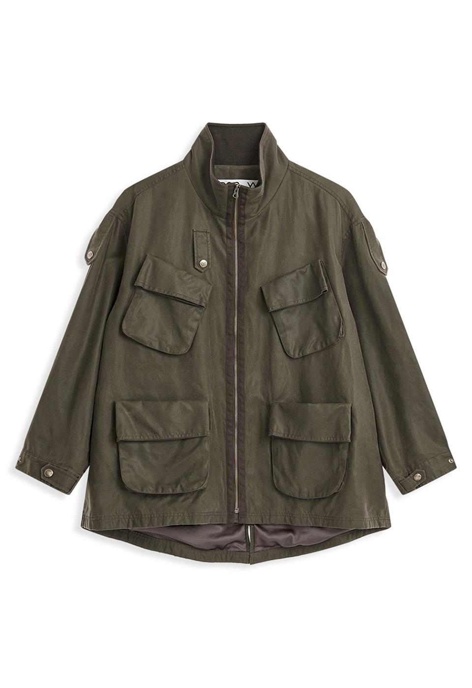 CARGO POCKET FIELD JACKET, BROWN