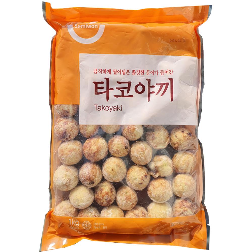 세미원 냉동 타코야끼1kg (20g-50개) 문어볼 문어빵 타코야키