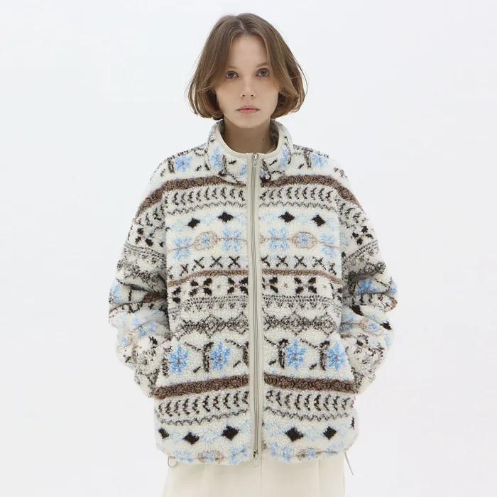 [파우치 가방 SET] Oslo Fleece Zip-Up_Ivory