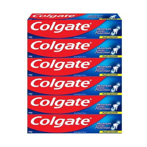 콜게이트 맥시멈캐비티프로텍션 그레이트 레귤러 플레버 치약, 1개입, 6개 - 치약 | 쿠팡