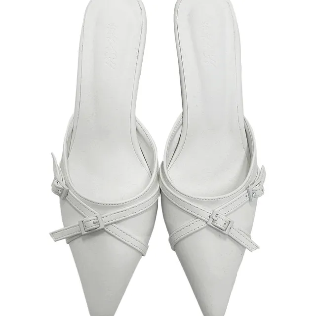 Strap stiletto mule