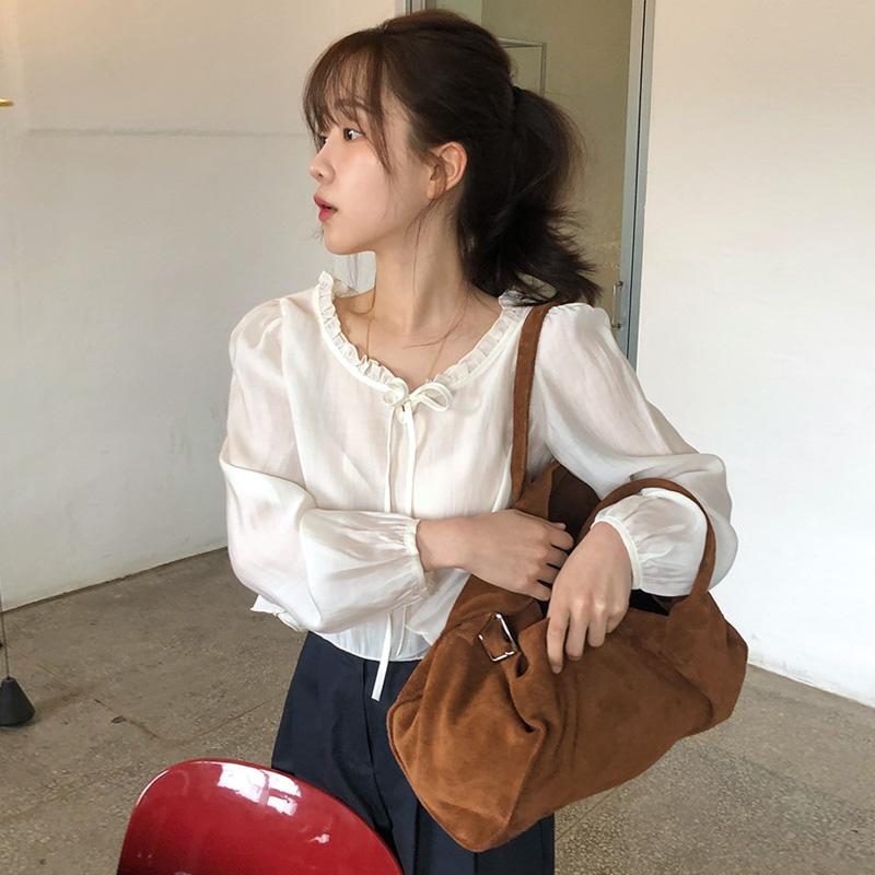 프롬비기닝 아이비 프릴퍼프블라우스 (3color)