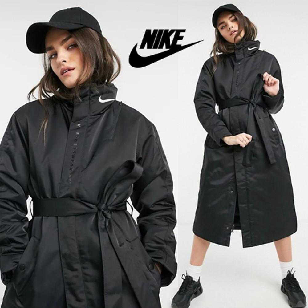 나이키 트렌치 롱패딩 코트 블랙