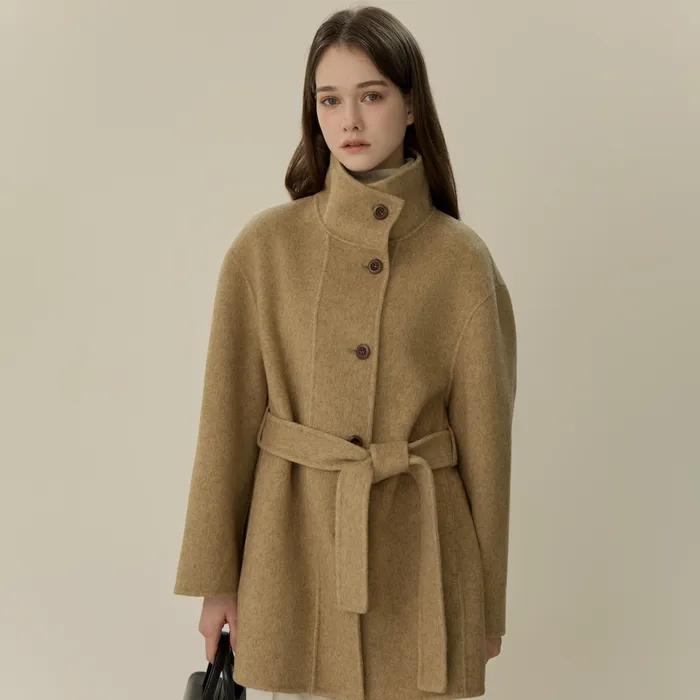 Handmade Wool Half Robe Coat_3Color