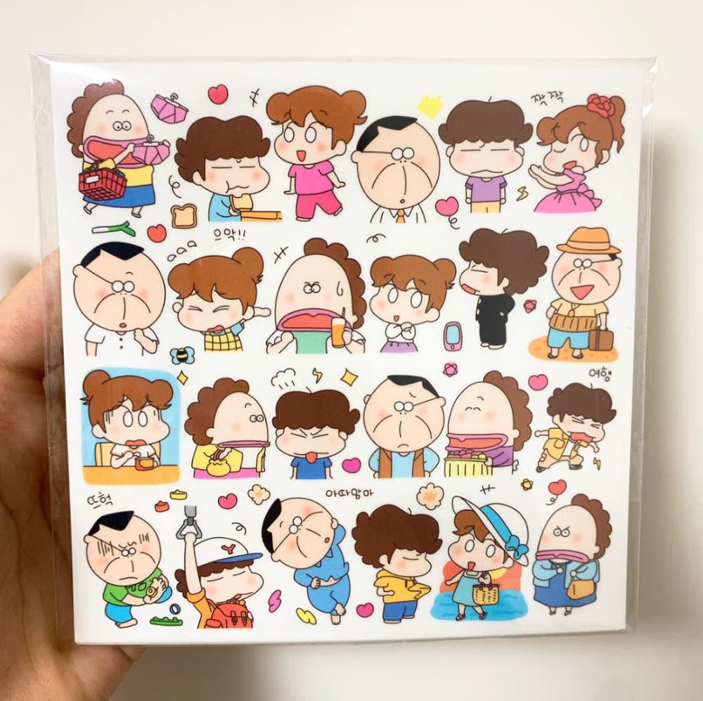 빅사이즈 아따맘마 다꾸 인스 인쇄소스티커 애니인스 캐릭터스티커
