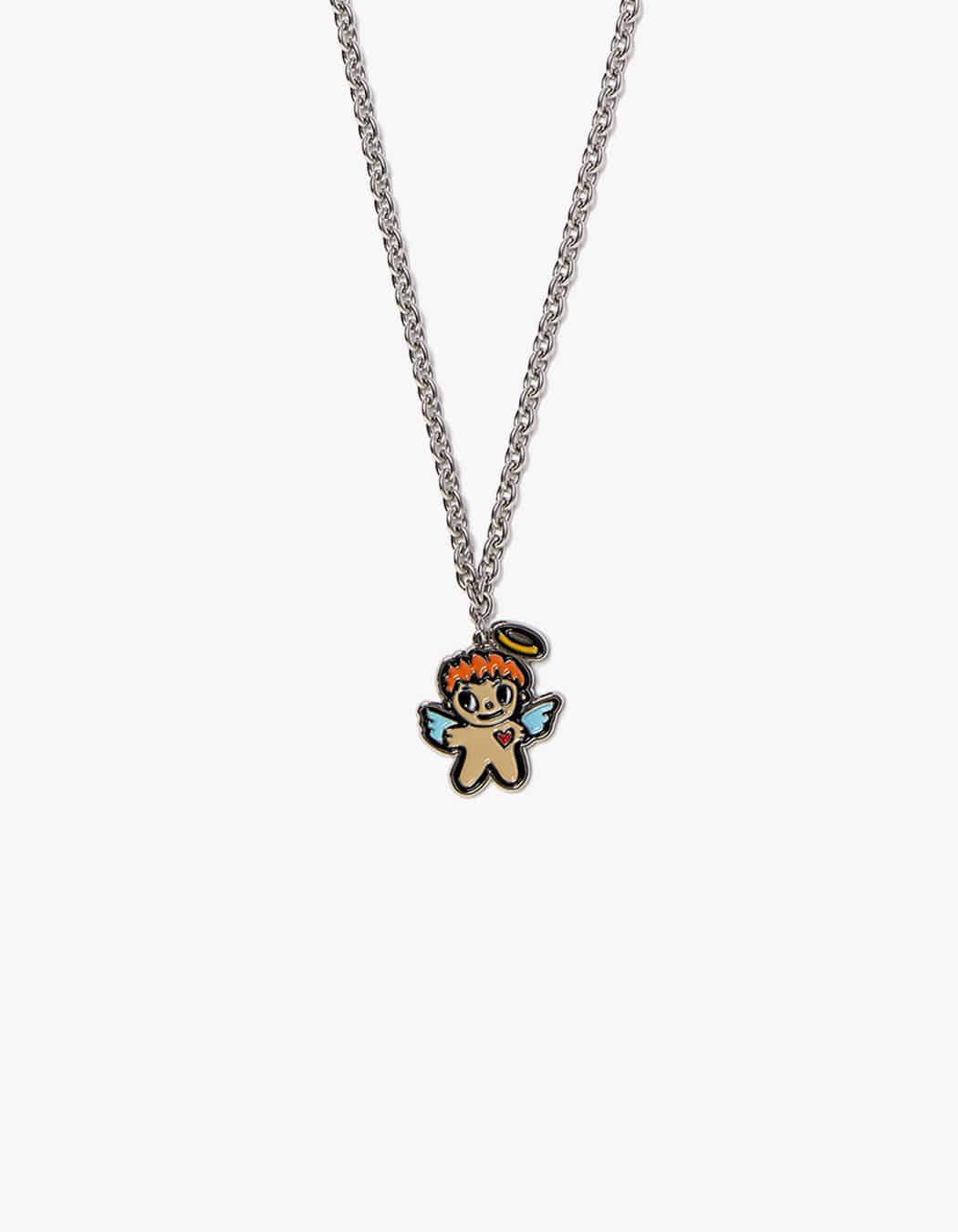 Angel Pendant Necklace - Silver
