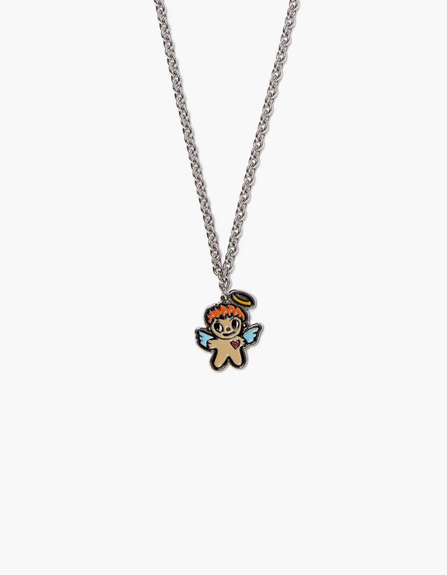 Angel Pendant Necklace - Silver